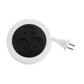 

Удлинитель-рулетка Luazon Lighting, 3 розетки, 3м,6 А, 1300 Вт, ШВВП 2х0.5 мм2, без з/к, Б