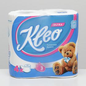 

Бумага туалетная Kleo Ultra, 3 слоя, 4 рулона
