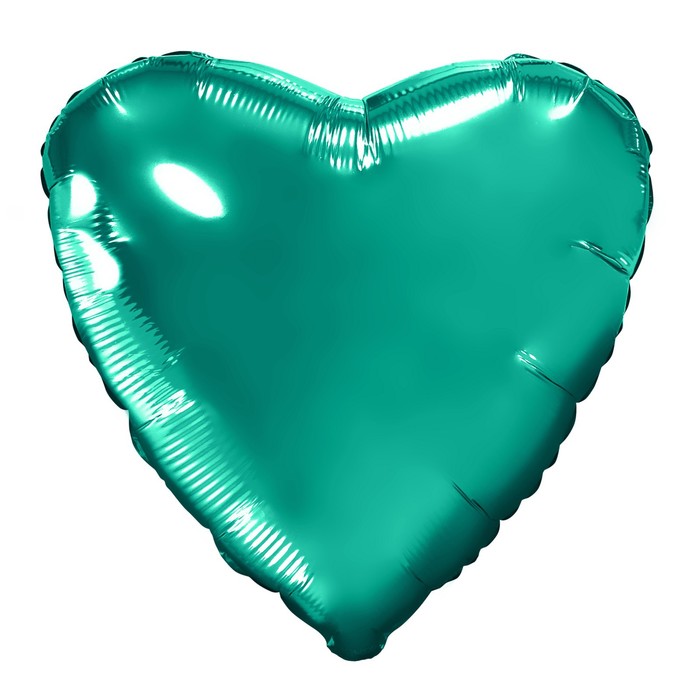 Шар фольгированный 19 сердце, бирюзовый шар фольгированный 19 секретики сердце