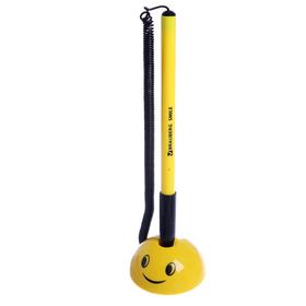 

Ручка на подставке BRAUBERG "SMILE", узел 0,7 мм, синие чернила, корпус желтый, линия 0,35 мм 143376