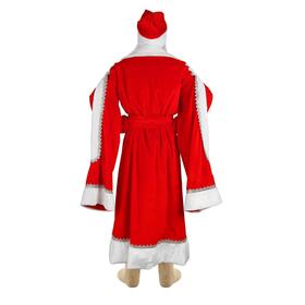 

Карнавальный костюм "Дед Мороз Боярский с узором", шапка, шуба, варежки, борода, лысина р. 48-50