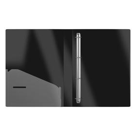 

Папка на 4 кольцах А4 ErichKrause "MEGAPOLIS", 24 мм, 600 мкм, внутренний карман, черная