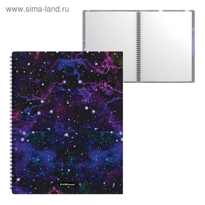 

Папка с 40 вкладышами А4, 550 мкм, ErichKrause Purple Stardust, спираль, с рисунком