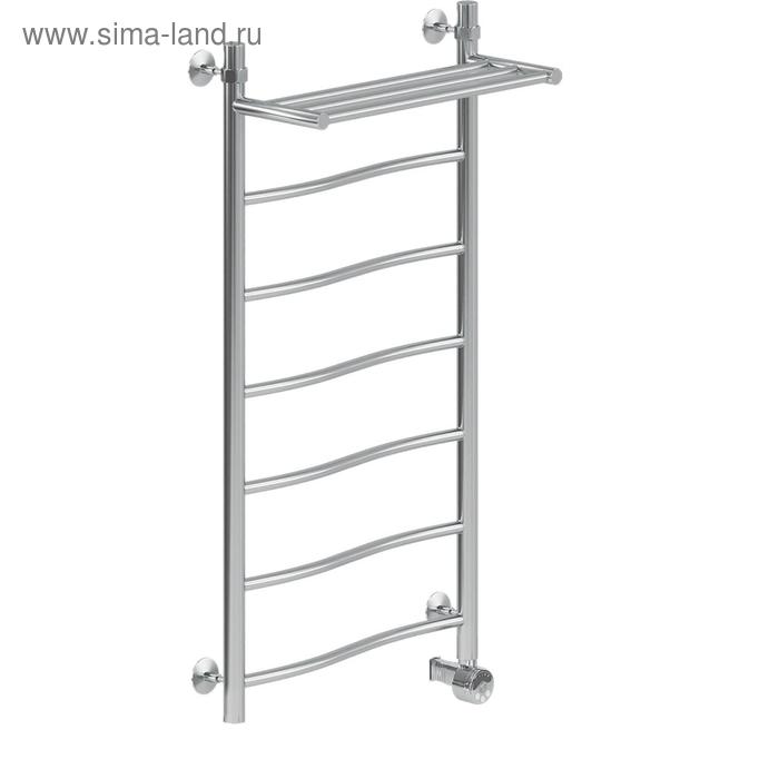 

Полотенцесушитель электрический "НИКА" Wave ЛВ ВП, 1000 x 500 мм, с полочкой, хром