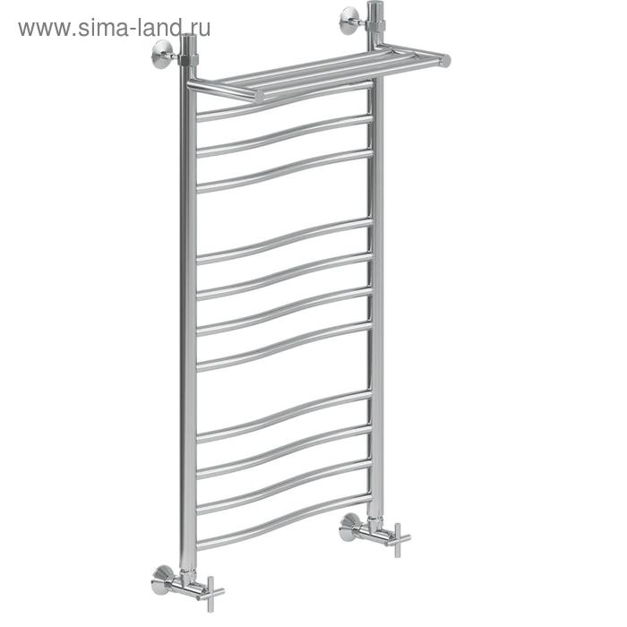 

Полотенцесушитель водяной "НИКА" Wave ЛВ (г2) ВП, 800 x 500 мм, с полочкой, хром