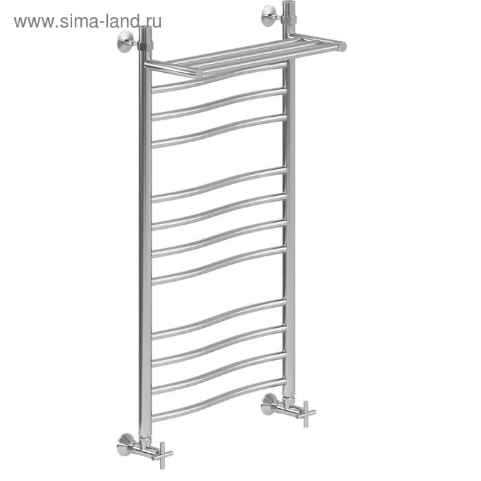 

Полотенцесушитель водяной "НИКА" Wave ЛВ (г2) ВП, 1000 x 500 мм, с полочкой, хром