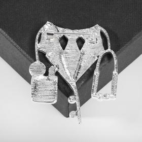 

Брошь "Доктор" костюм, цветная в серебре