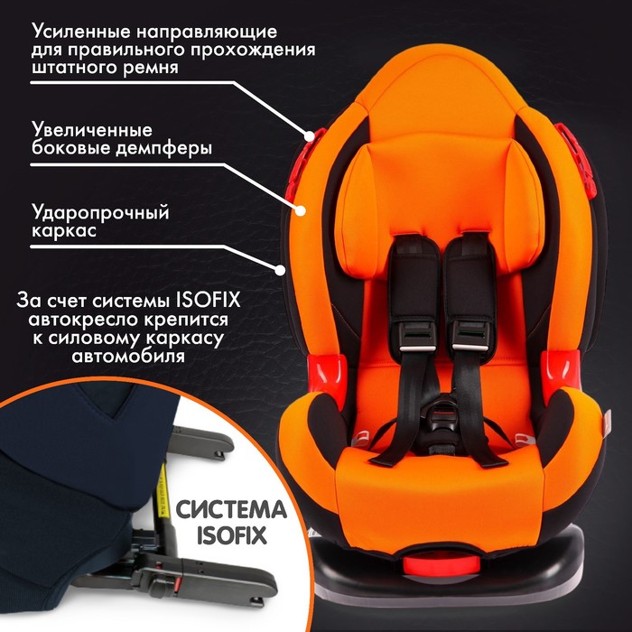 

Автокресло Крошка Я Round Isofix гр. I/II, Orange Black