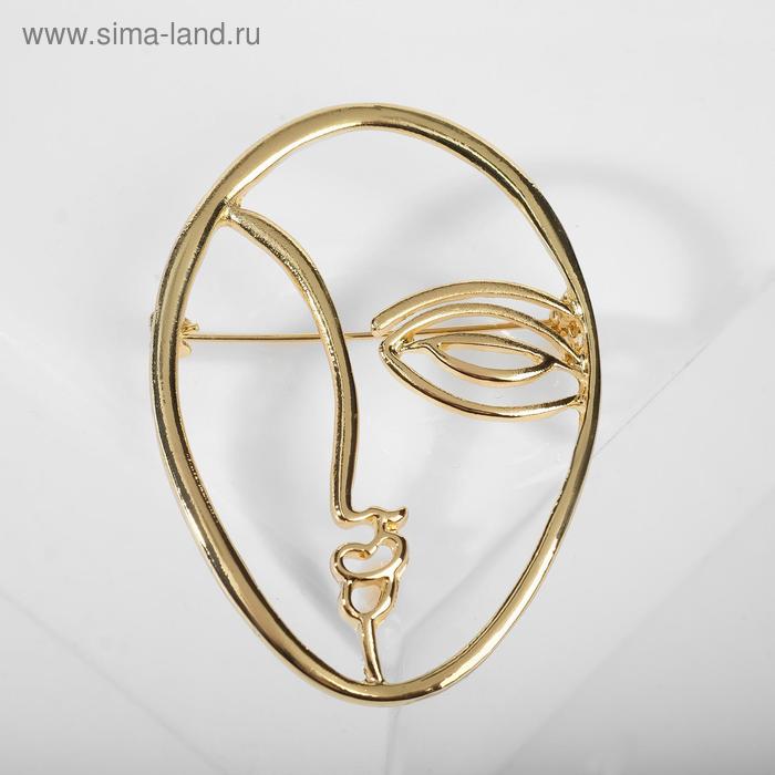 

Брошь "Лица" асиметрия, цвет золото