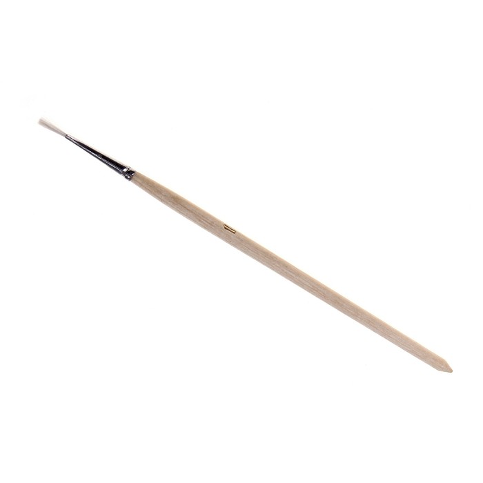 Кисть Коза круглая № 1 ручка дерево