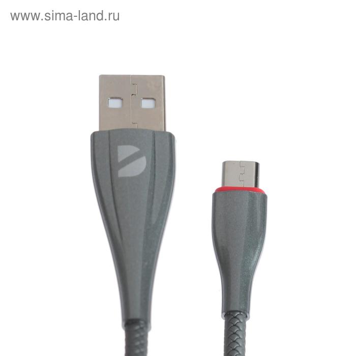 Кабель Deppa Ceramic, micro USB - USB, 2 А, 1м, серый