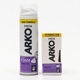 

Набор ARKO Men Sensitive: пена для бритья, 200 мл + крем после бритья, 50 мл