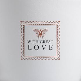 

Горшок для цветов "With great love", 10 х 10 см, 0.5 л, глянец