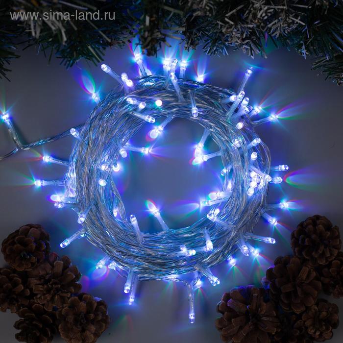 

Гирлянда "Нить" 10 м , IP44, УМС, прозрачная нить, 100 LED, свечение RGB, переливы, 24 В