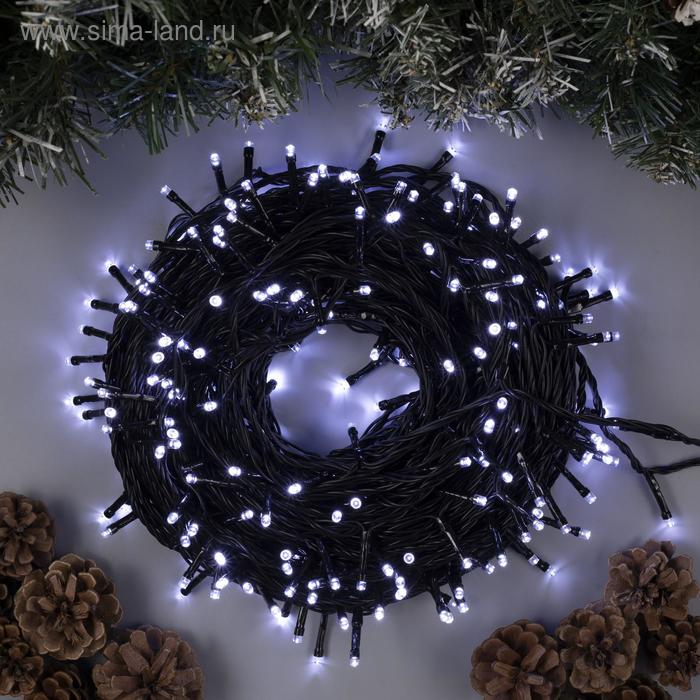 Гирлянда Клип-лайт 100 м IP44 УМС тёмная нить 1000 LED свечение белое фиксинг 24 В 3947₽