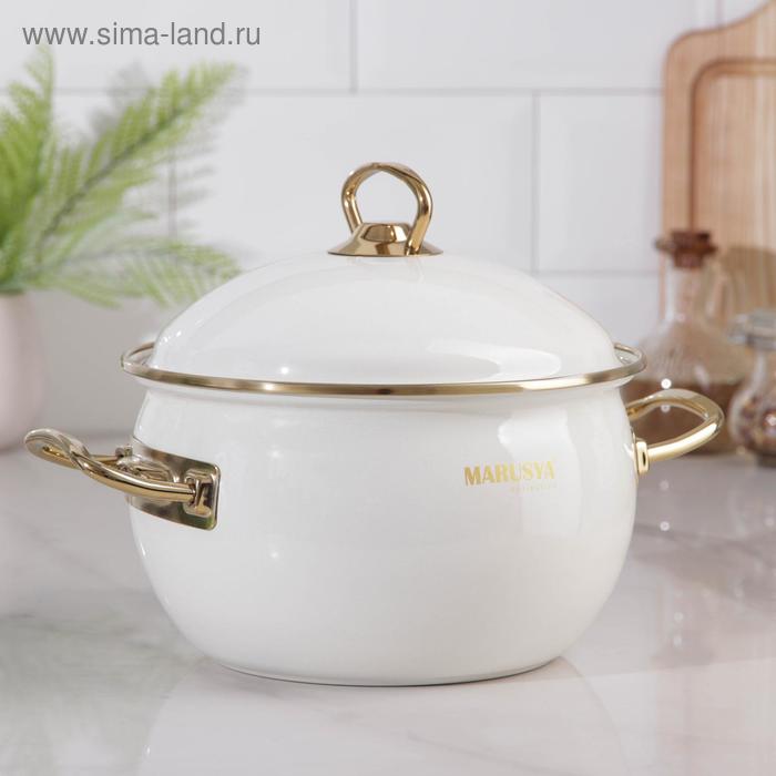 

Кастрюля сферическая PREMIUM, 3 л, d=18 см, цвет белый