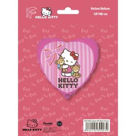 

Шар фольгированный 18" Hello Kitty "Котёнок и любимые игрушки", сердце, 1 шт. в упаковке, розовый