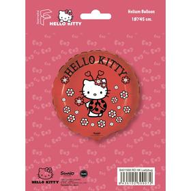 

Шар фольгированный 18" Hello Kitty "Котёнок. Божья коровка", круг, 1 шт. в упаковке, красный