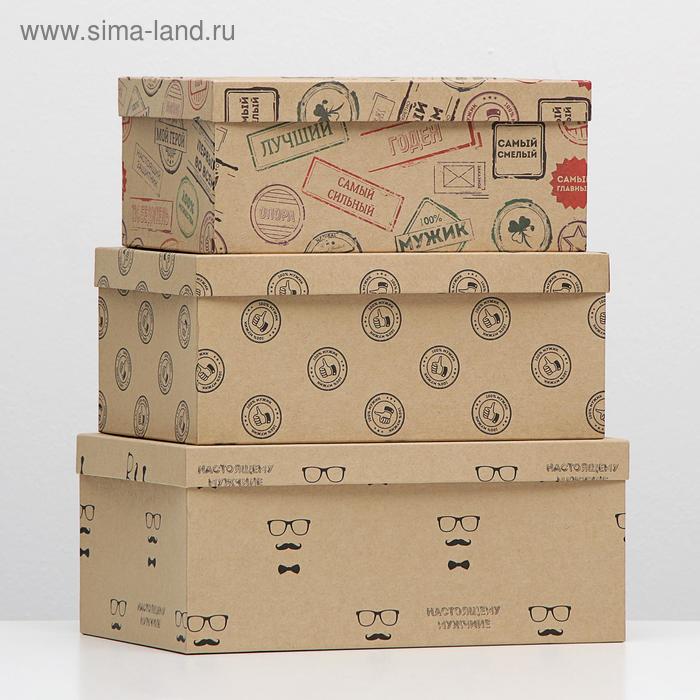 

Набор коробок 3 в 1 "Мужской 1", 30,5 х 20 х 13 - 26 х 17,5 х 11 см
