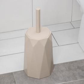 

Ёрш для унитаза с подставкой IDEA «Призма», 16×16×36 см, цвет латте