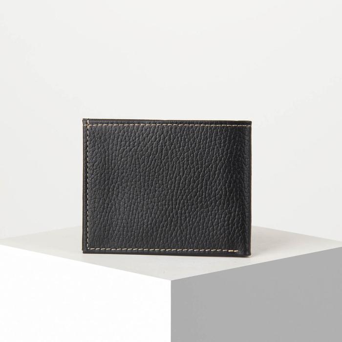 Портмоне, 1 отдел, карманы для карт, чёрный флотер