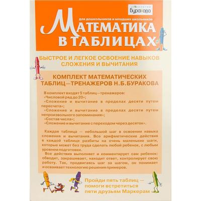 Математика в таблицах. Методический набор. Бураков Н. (5530893 ...