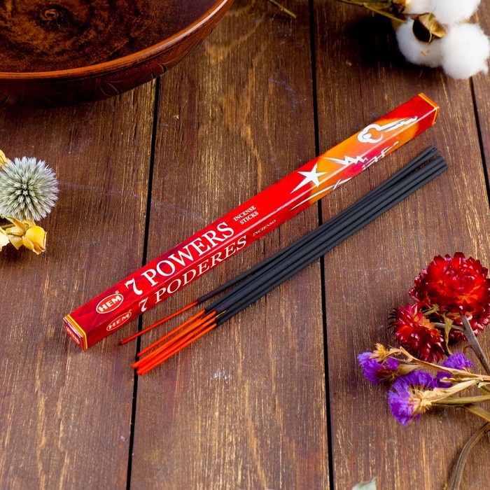 Благовония "HEM 7 Powers" (7 сил), четырехгранник, 8 палочек