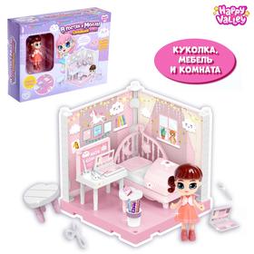Пластиковый домик для кукол «В гостях у Молли» спальня с куклой и аксессуарами Ош