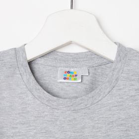 

Футболка детская «Винни Пух» цвет серый меланж, рост 116 см