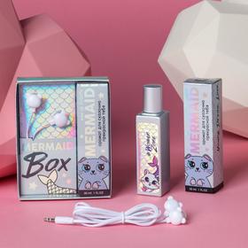 Подарочный набор: парфюм 30 мл и наушники вакуумные Mermaid box Ош