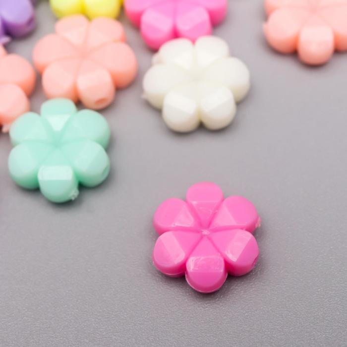 фото Бусины декоративные "цветочки" отверстие d- 1,5 мм (набор 43 шт)