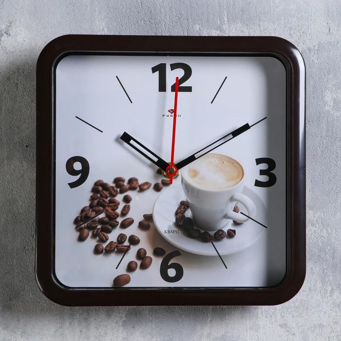 Часы настенные, интерьерные: Кухня, Чашка кофе, бесшумные, 22 х 22 см часы настенные интерьерные кухня чашка кофе бесшумные d 30 см