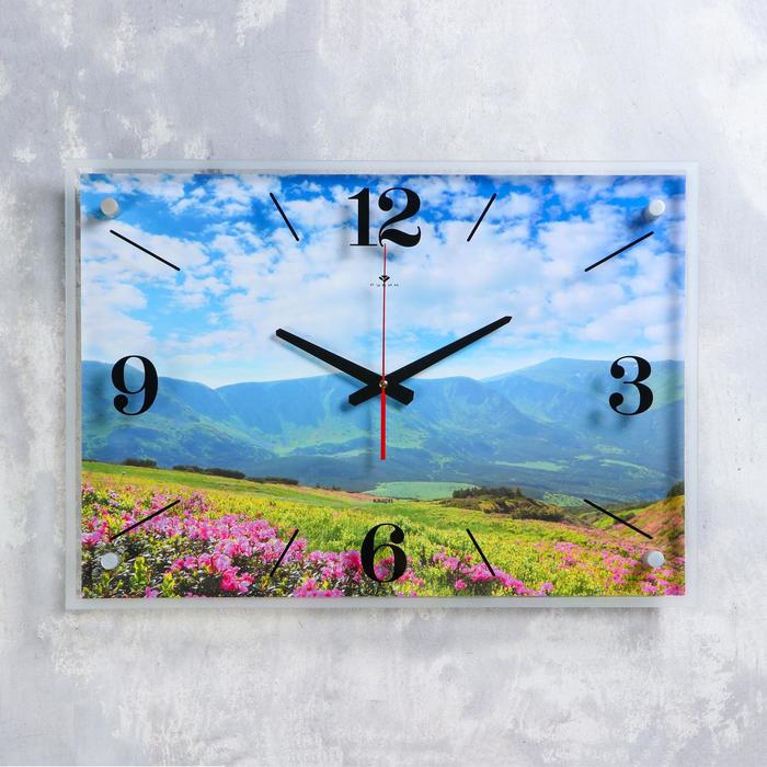 Часы-картина настенные Летний пейзаж 40х56 см, плавный ход