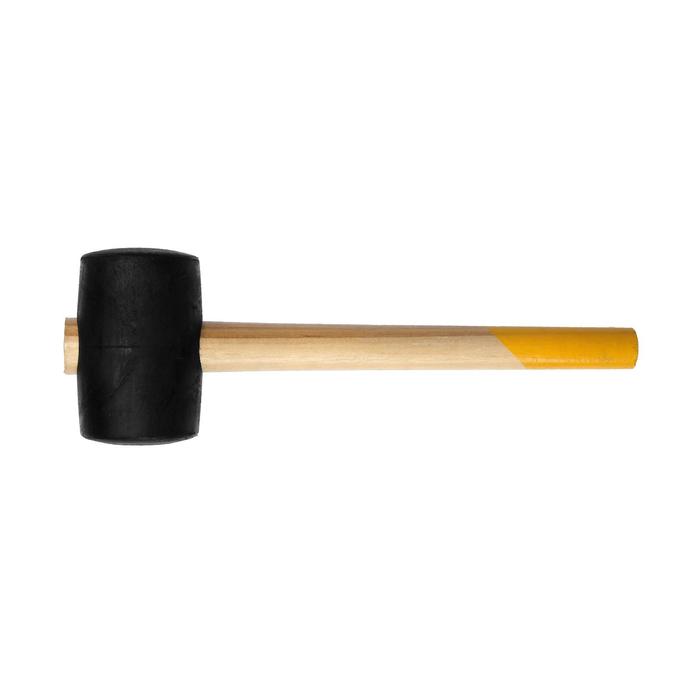 фото Киянка тундра, деревянная рукоятка, черная резина, 65 мм, 680 г