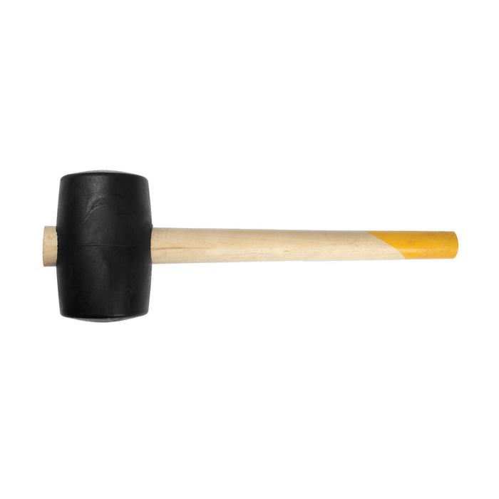 фото Киянка тундра, деревянная рукоятка, черная резина, 75 мм, 900 г