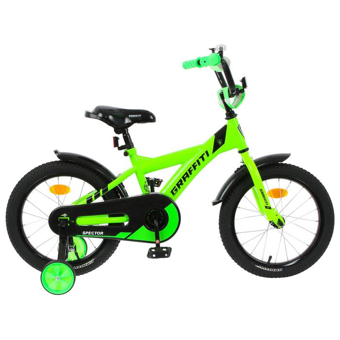 фото Велосипед 16" graffiti spector, цвет неоновый зелёный