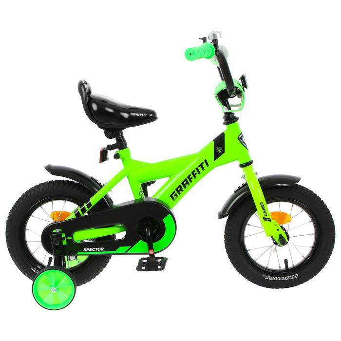 фото Велосипед 12" graffiti spector, цвет неоновый зелёный