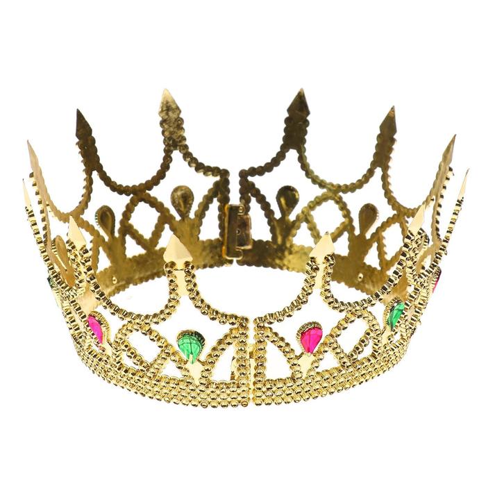 Корона принцессы золотая из 2-х частей золотая корона короля 16708