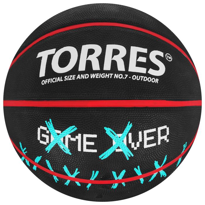 фото Мяч баскетбольный torres game over, b02217, размер 7