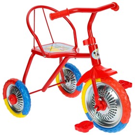 Велосипед трёхколёсный Micio TR-313, колёса 10"/8", цвет красный, голубой, розовый, зелёный, синий, жёлтый от Сима-ленд