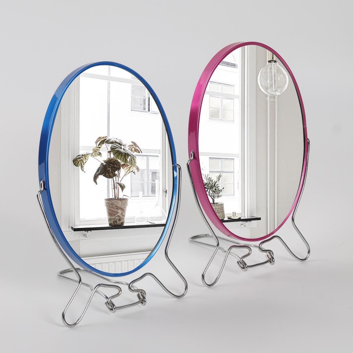 фото Зеркало складное-подвесное, двустороннее, с увеличением, зеркальная поверхность 11,5 × 16 см, микс queen fair