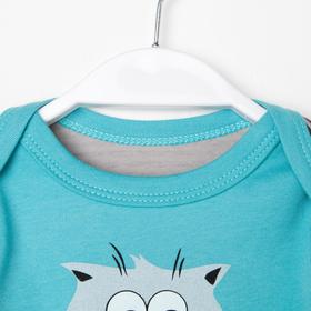 

Боди, цвет серый/бирюзовый, рост 68 см