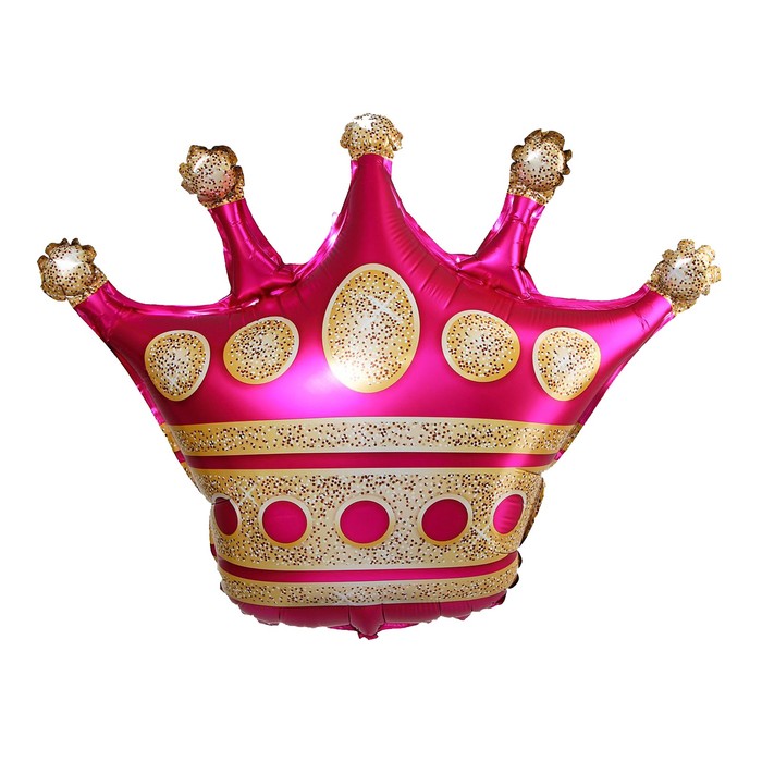Шар фольгированный 24 «Корона», цвет розовый