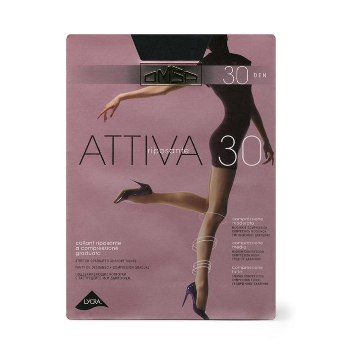 

Колготки женские Omsa Attiva, 30 den, размер 4, цвет nero