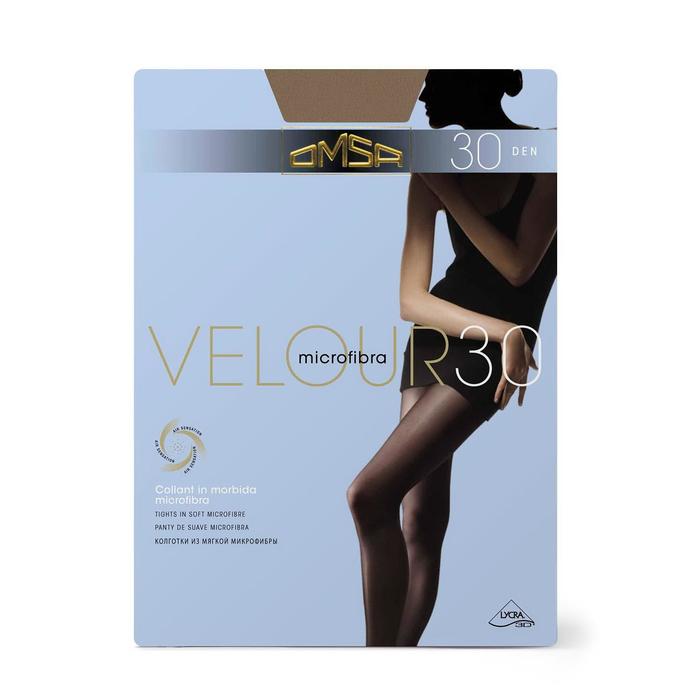 

Колготки женские Omsa Velour, 30 den, размер 4, цвет caramello