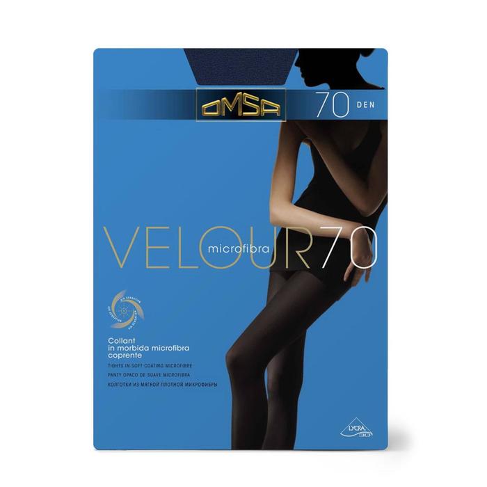

Колготки женские Omsa Velour, 70 den, размер 4, цвет blu tropicale