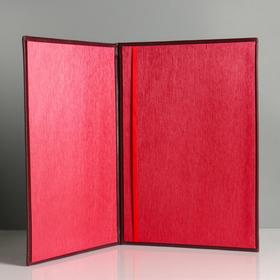 

Папка "Без надписи" натуральная кожа, латунный орел, бордовый, А4