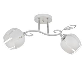 

Люстра 9381/2 2х60Вт Е27, белый/хром, 50х28х23 см
