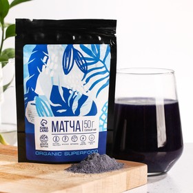 Матча premium Organic superfood, голубой чай, 50 г.