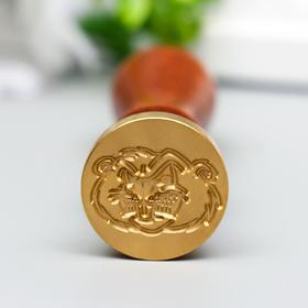 

Печать для сургуча с деревянной ручкой "Бобёр" 9х2,5х2,5 см